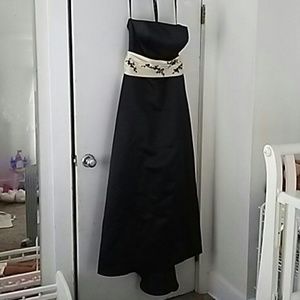 Black and tan Bill Levkoff formal gown